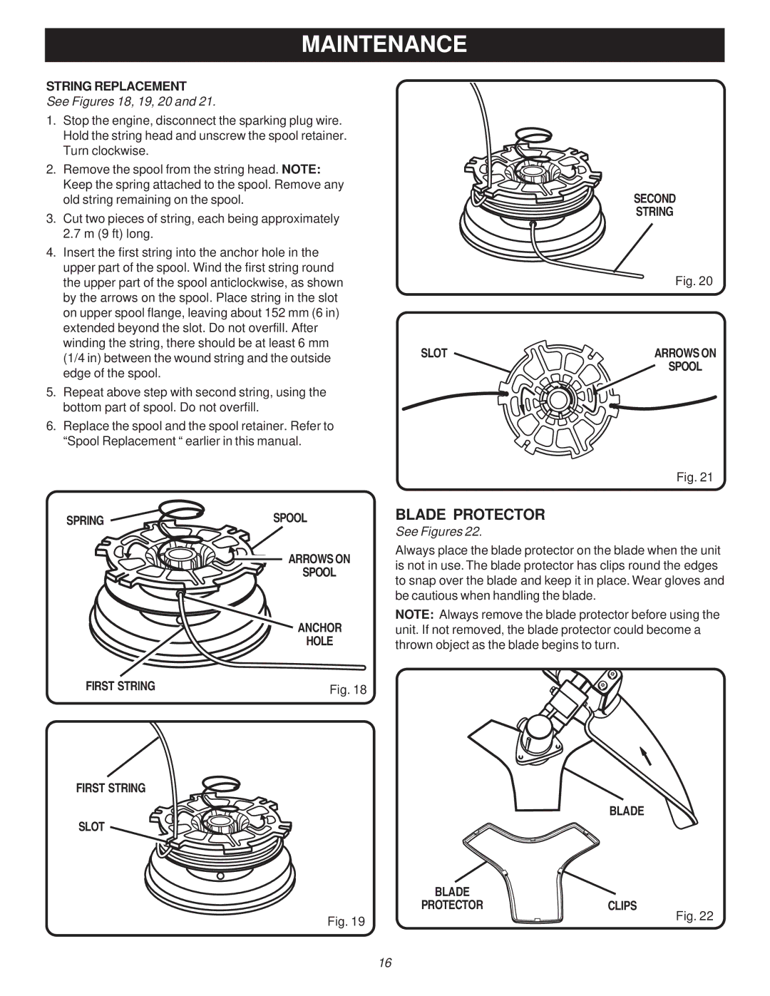 Ryobi Outdoor RY70107A, PBC3046B manual Blade Protector 