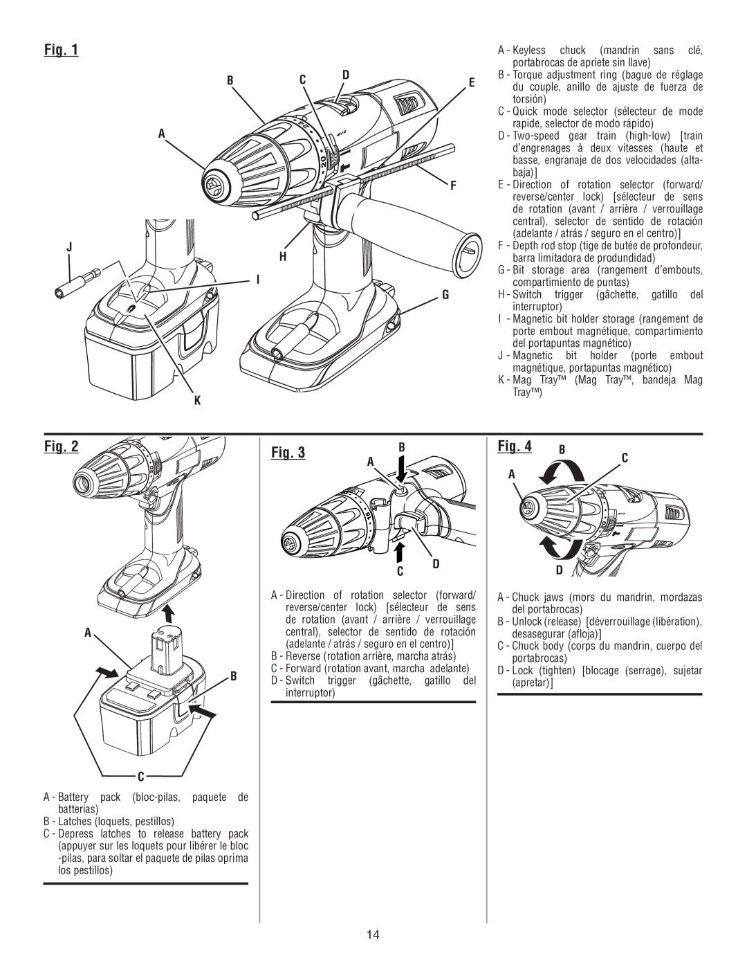 Ryobi P211 manuel dutilisation Keyless chuck mandrin sans clé 