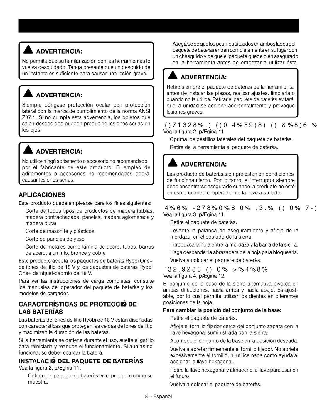 Ryobi P514 manuel dutilisation Funcionamiento 