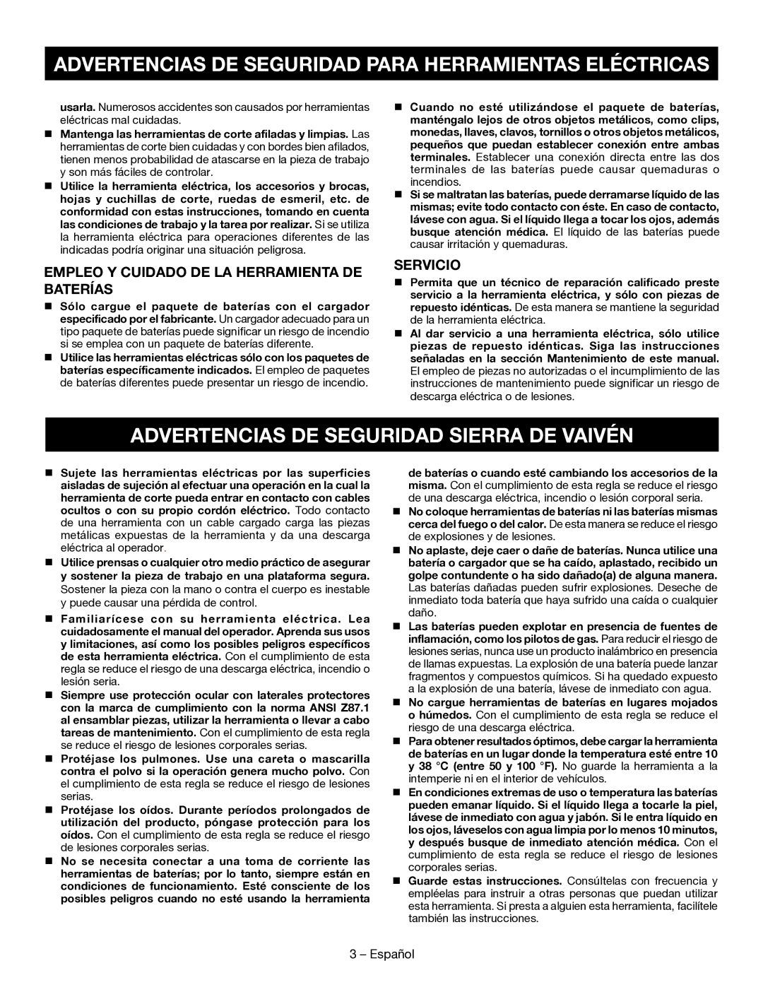 Ryobi P523 manuel dutilisation Empleo Y Cuidado DE LA Herramienta DE Baterías, Servicio 