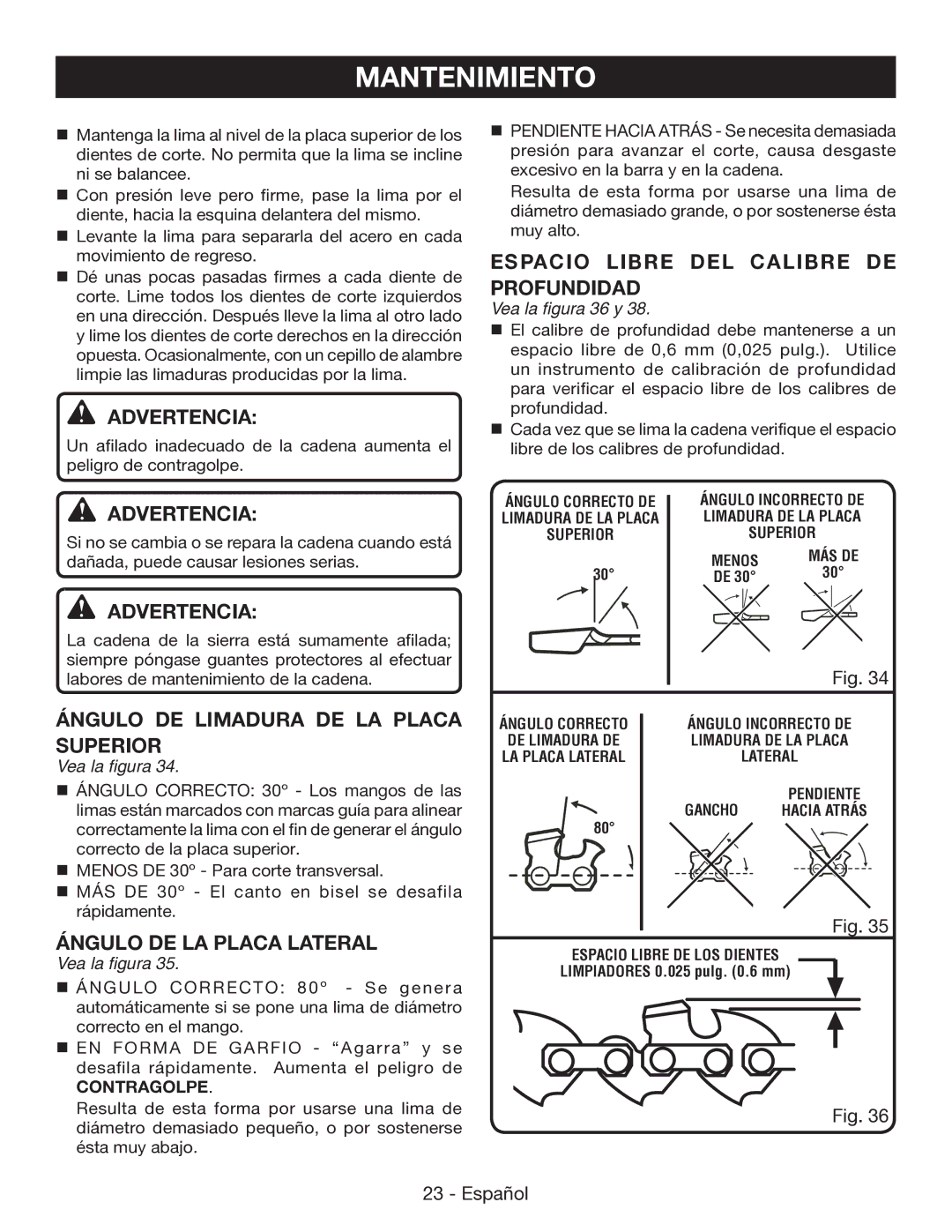 Ryobi P545 Espacio Libre DEL Calibre DE Profundidad, Ángulo DE Limadura DE LA Placa Superior, Ángulo DE LA Placa Lateral 