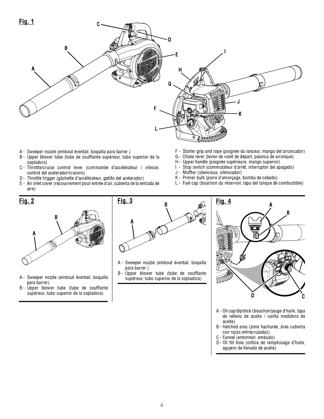 Ryobi RY09460 manuel dutilisation Sweeper nozzle embout éventail, boquilla para barrer 