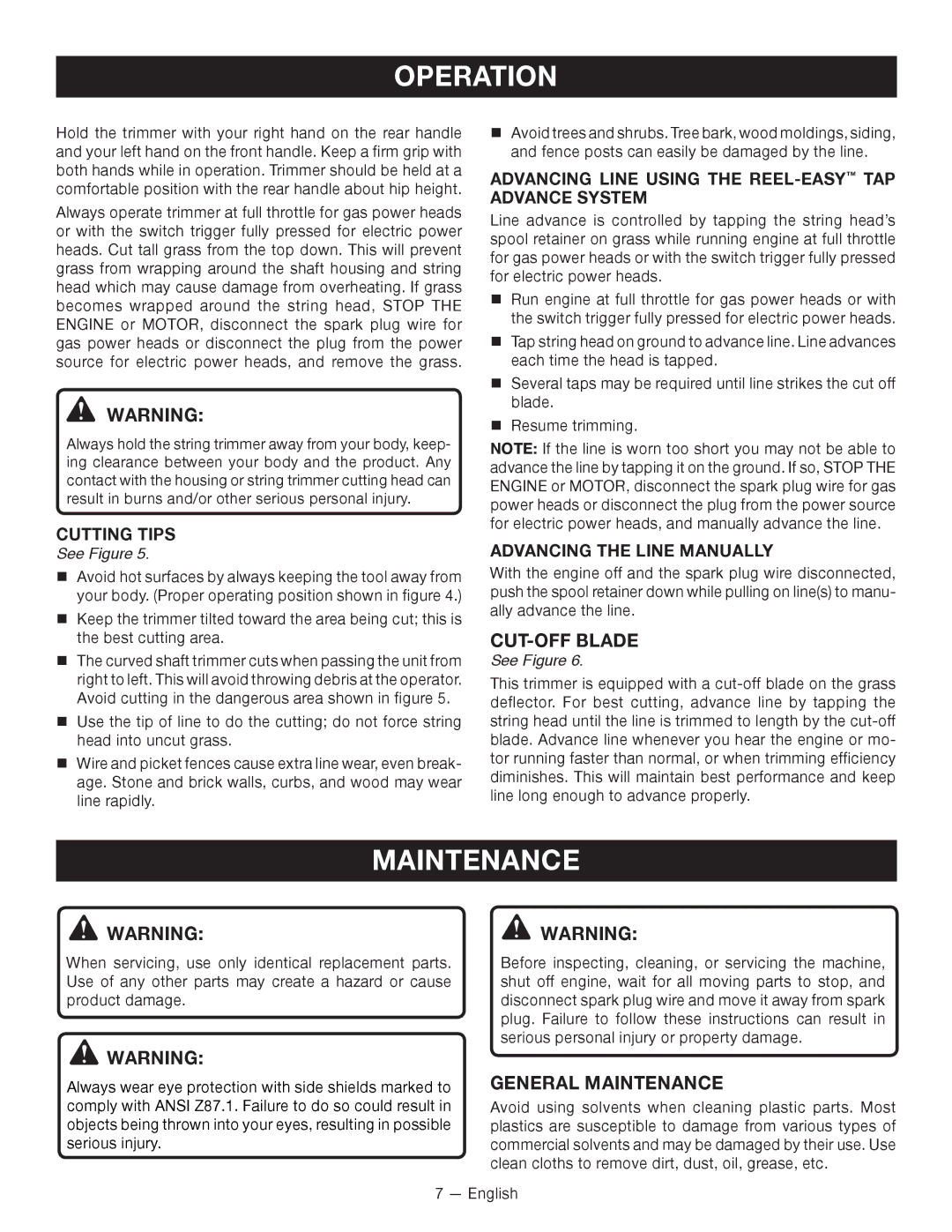 Ryobi RY15525 manuel dutilisation CUT-OFF Blade, General Maintenance 