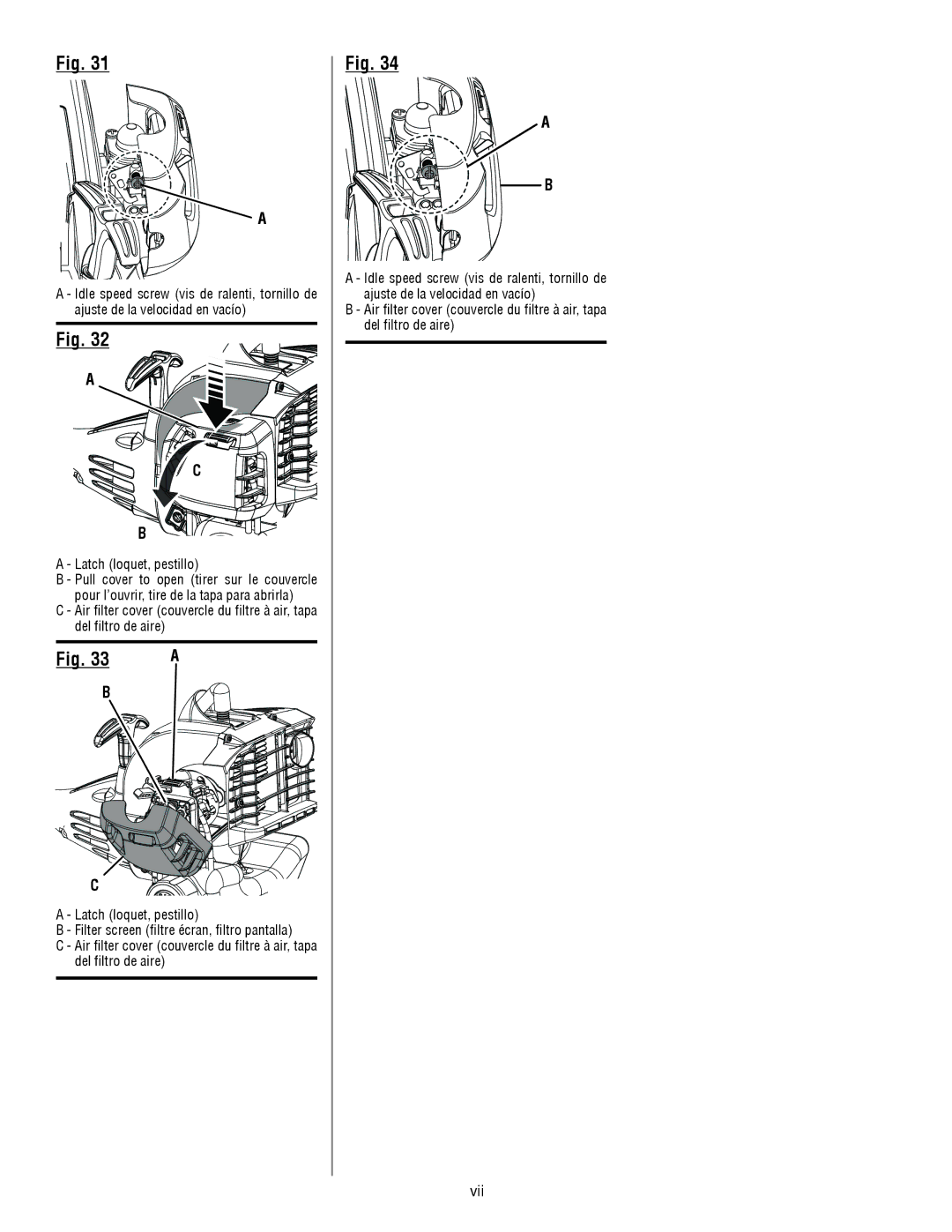 Ryobi CS26, RY26901, RY26500 manuel dutilisation Vii 