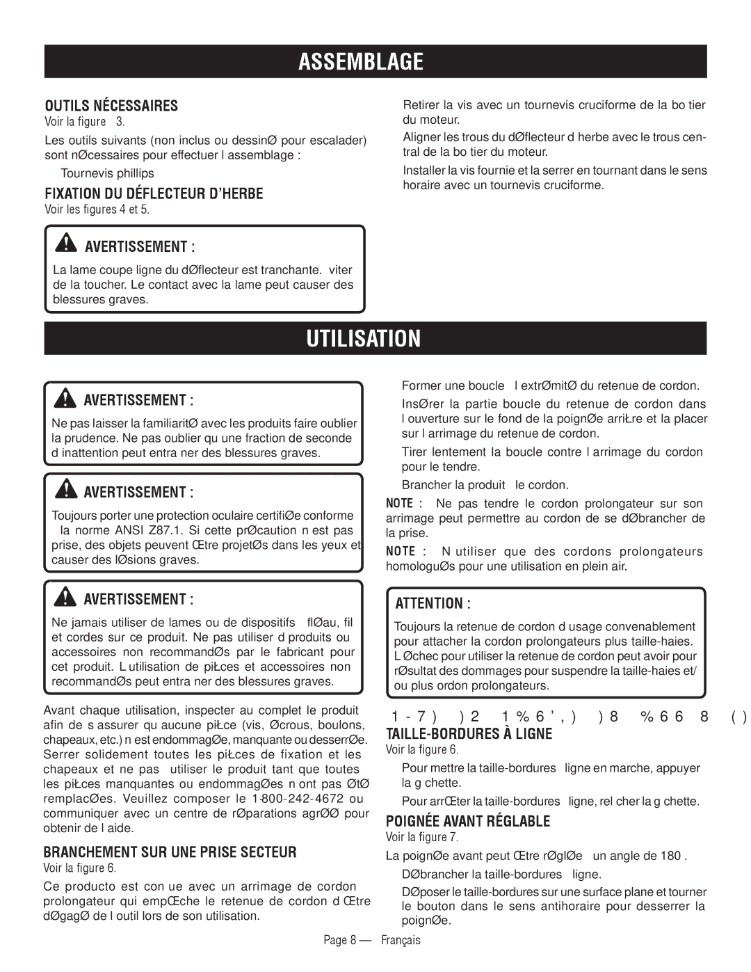 Ryobi RY41140 manuel dutilisation Utilisation 