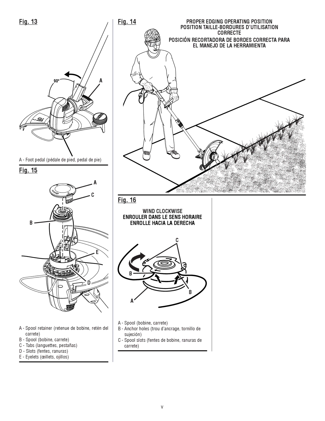 Ryobi RY41140 manuel dutilisation Proper Edging Operating Position 