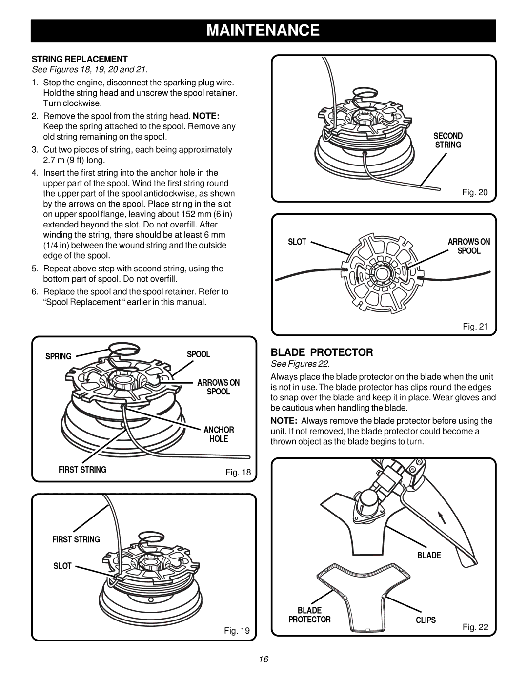 Ryobi RY70107, PBC3046B manual Blade Protector 