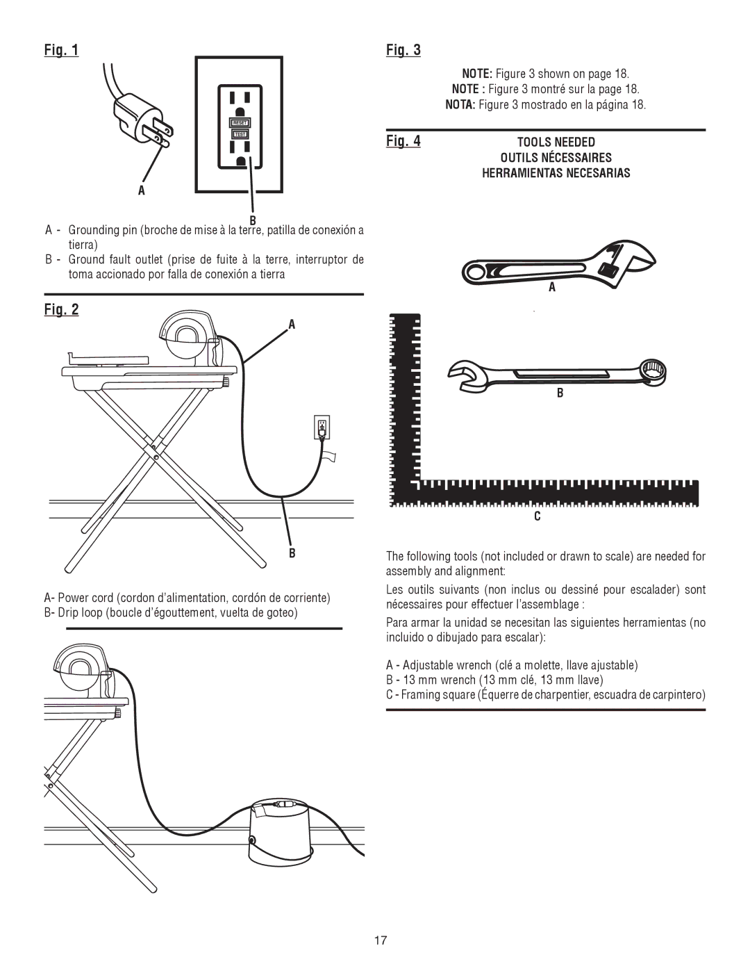 Ryobi WS730 manuel dutilisation Outils nécessaires, Herramientas necesarias 