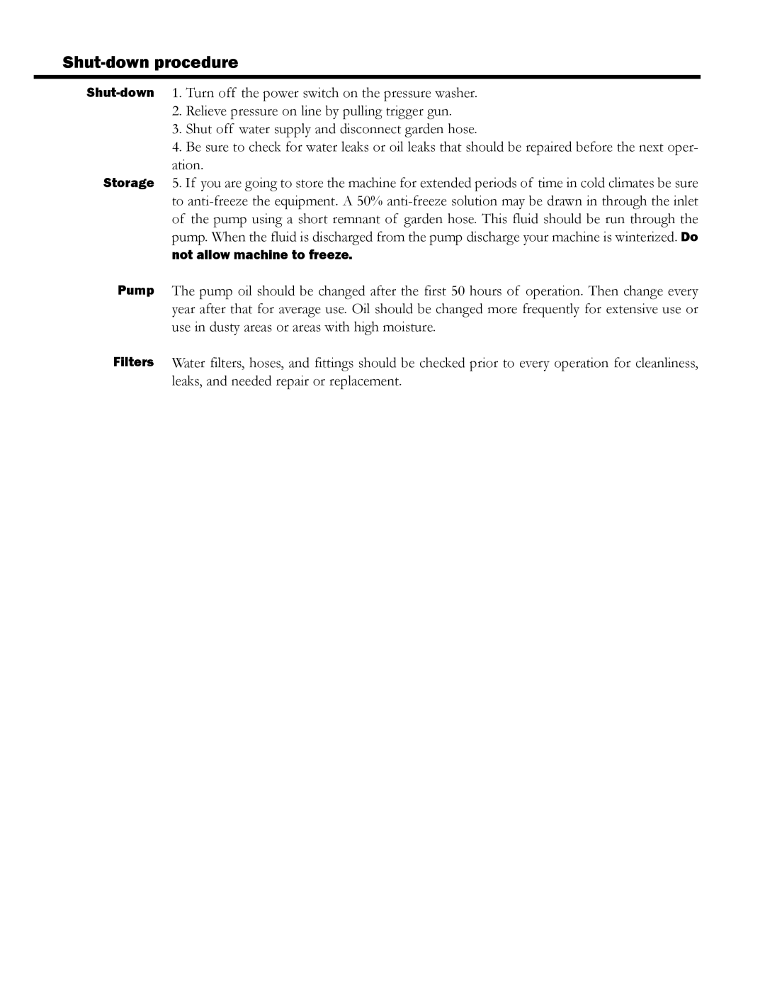 S-Cam CS1300.22, CS1000.22 manual Shut-down procedure 