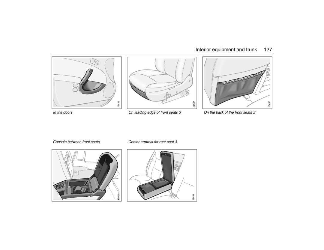 Saab 2007 owner manual Interior equipment and trunk 127 