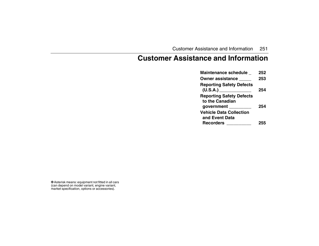 Saab 2007 owner manual Customer Assistance and Information 