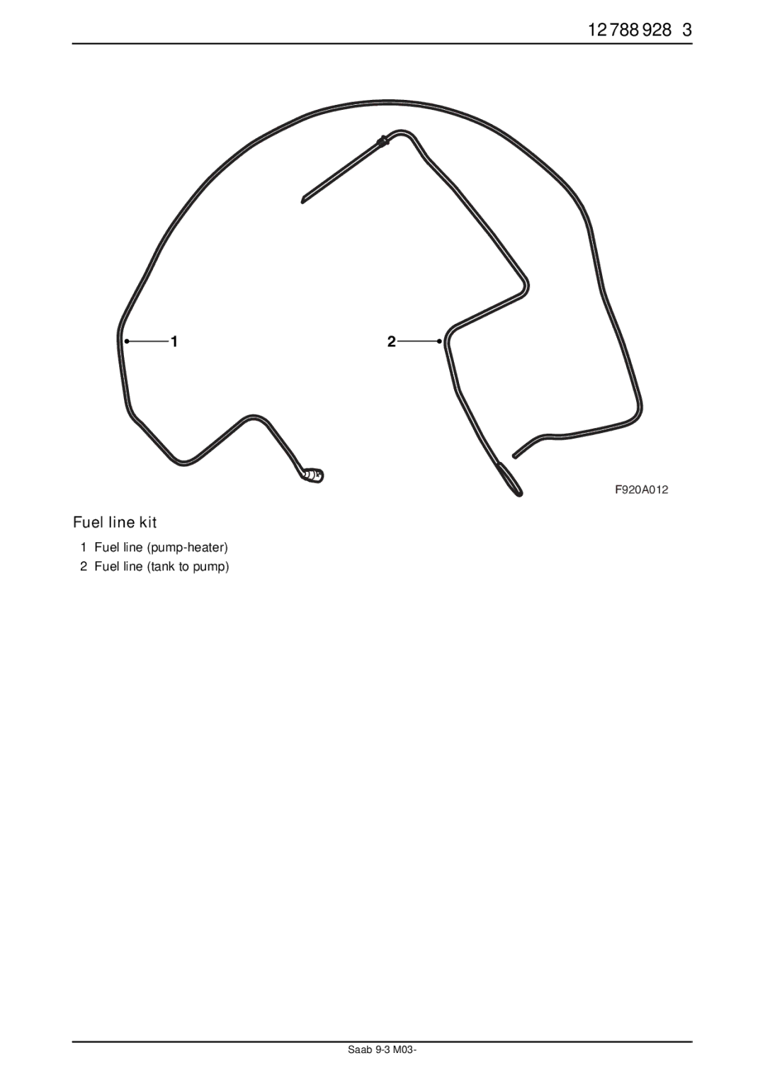 Saab 9-3 M03 installation instructions 12 788 928 