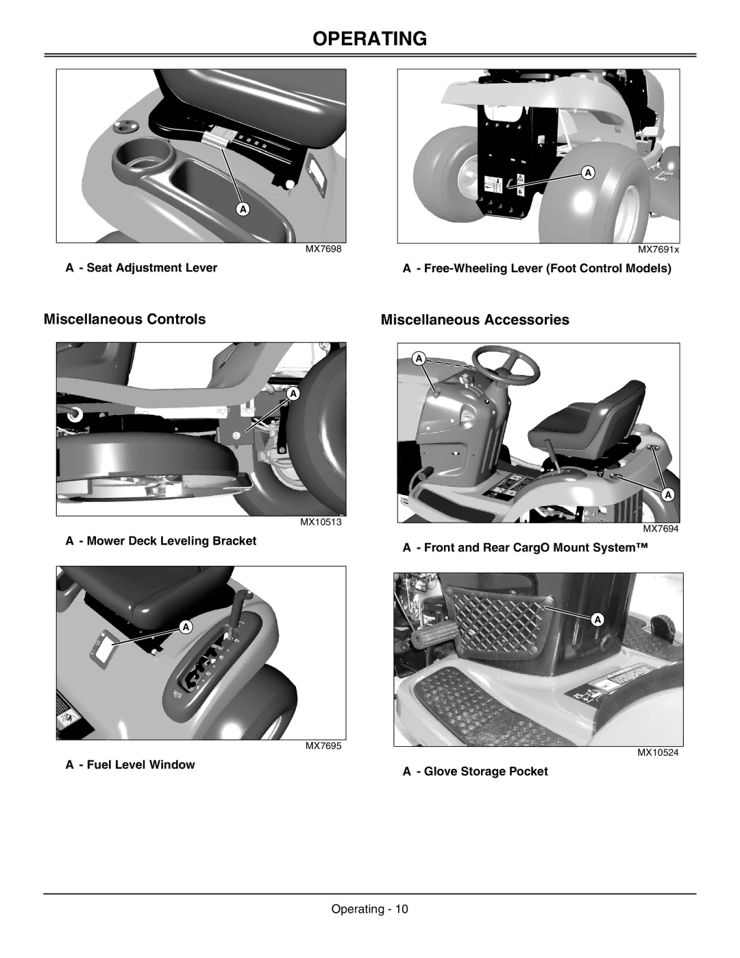 Sabo 108-17 HS manual Miscellaneous Controls, Miscellaneous Accessories 