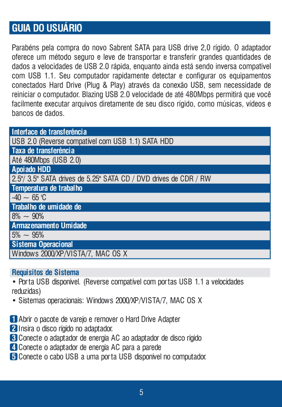 Sabrent C35U manual 