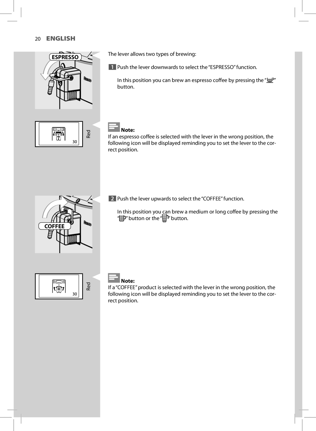 Saeco Coffee Makers HD8772 user manual Coffee 