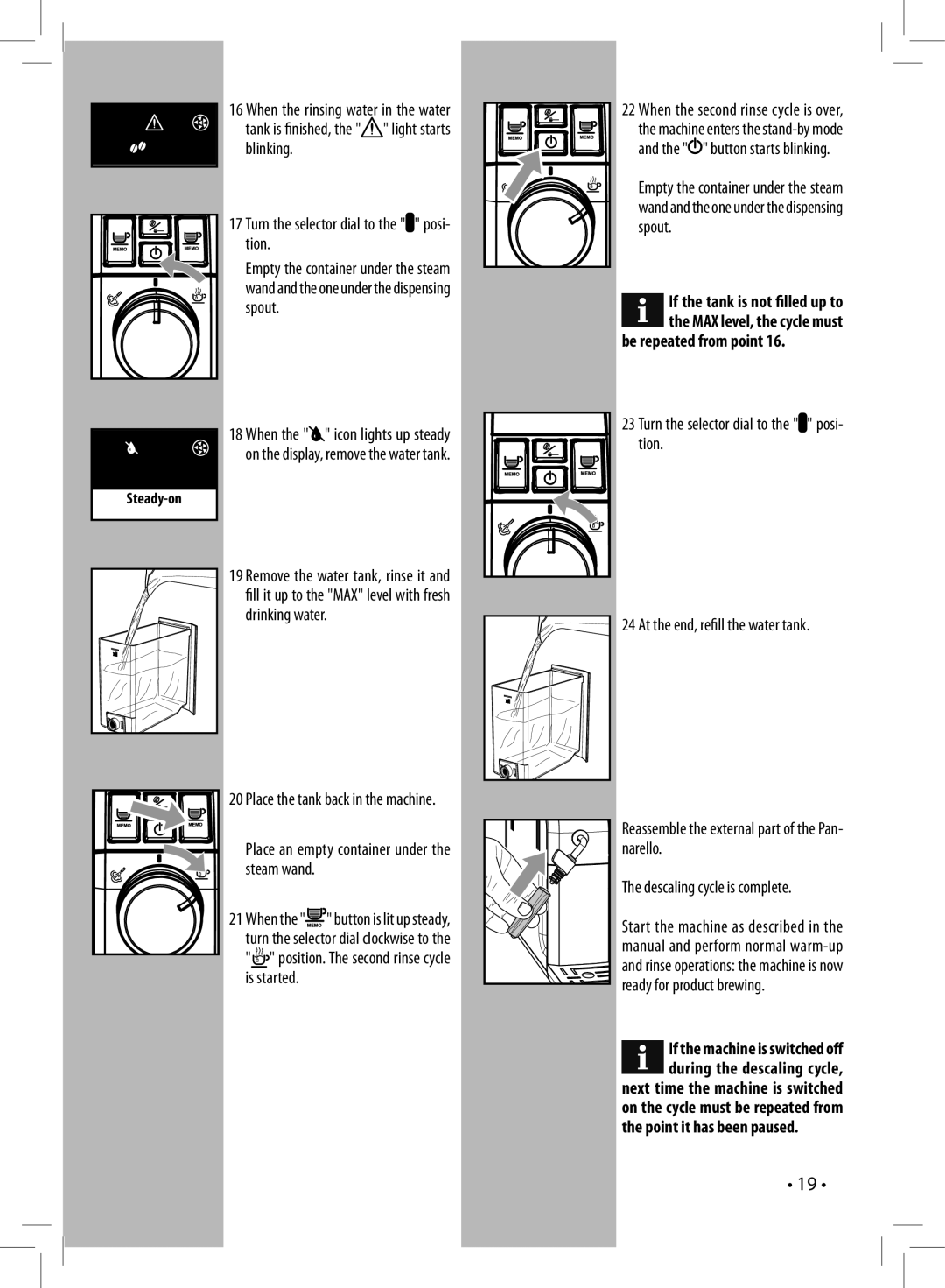 Saeco Coffee Makers HD8833 manual Be repeated from point 