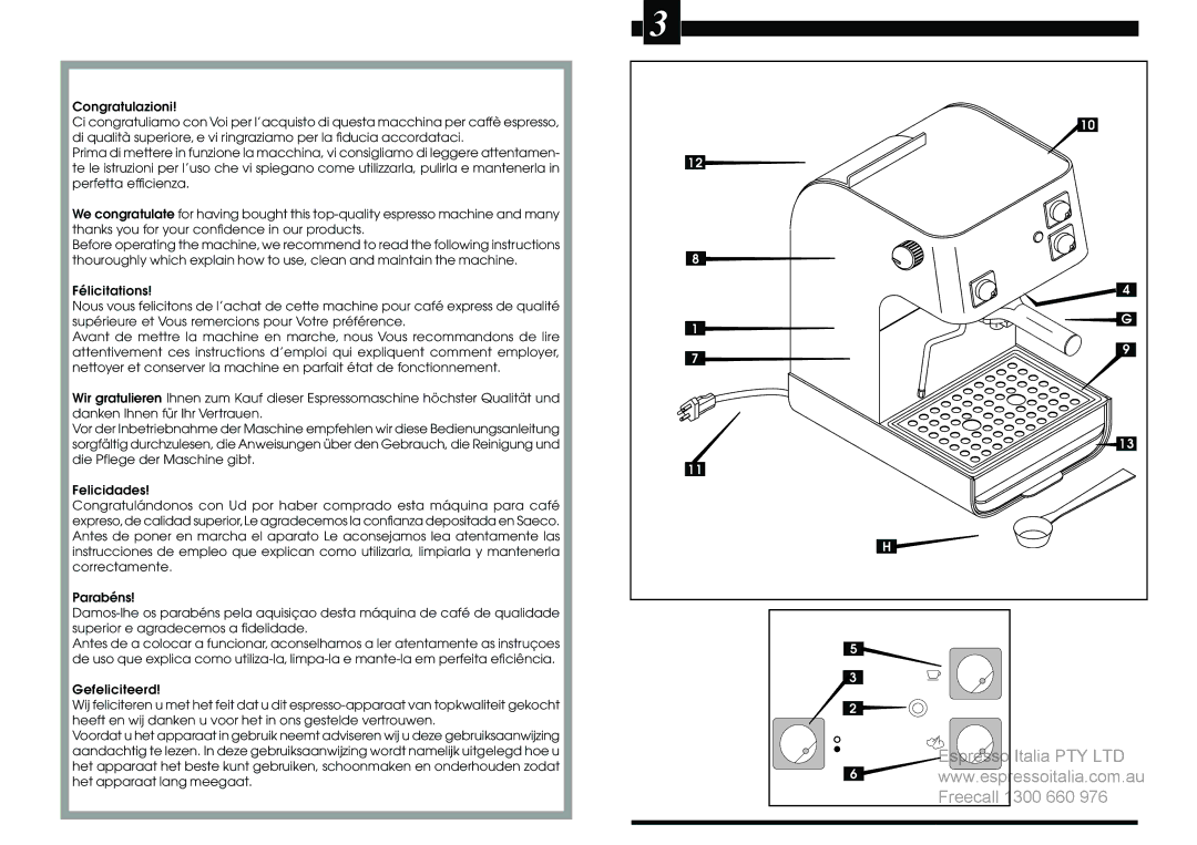 Saeco Coffee Makers VIA Venezia manual 