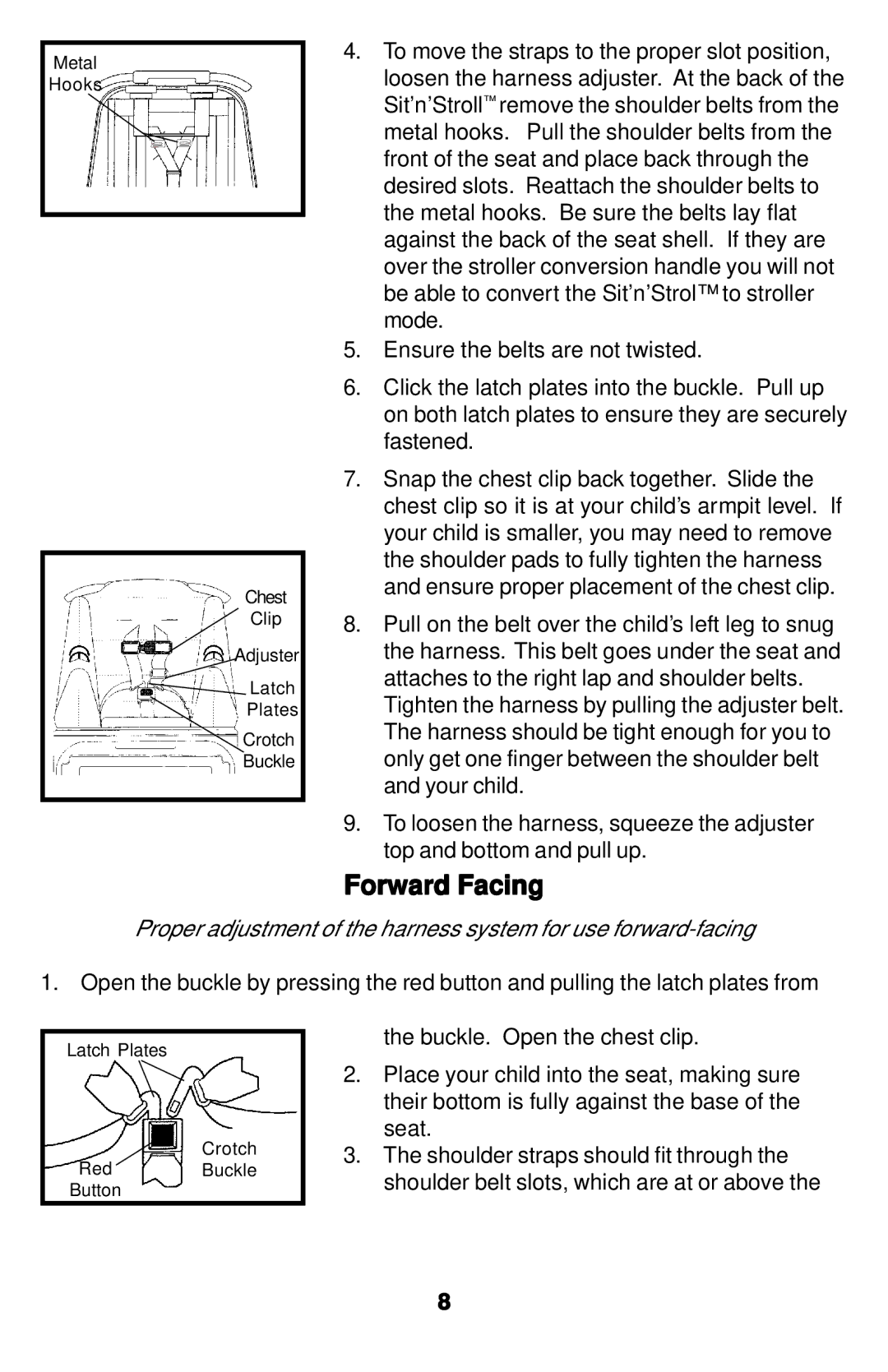 Safeline Sit'n'Stroll manual Forward Facing 