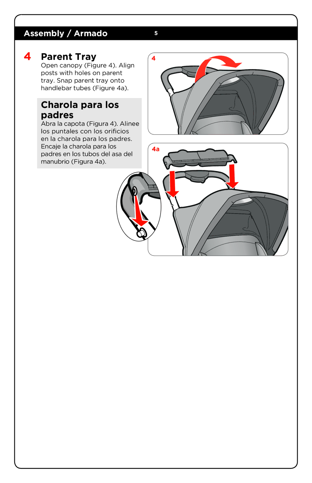 Safety 1st TR233BKL manual Parent Tray, Charola para los padres 