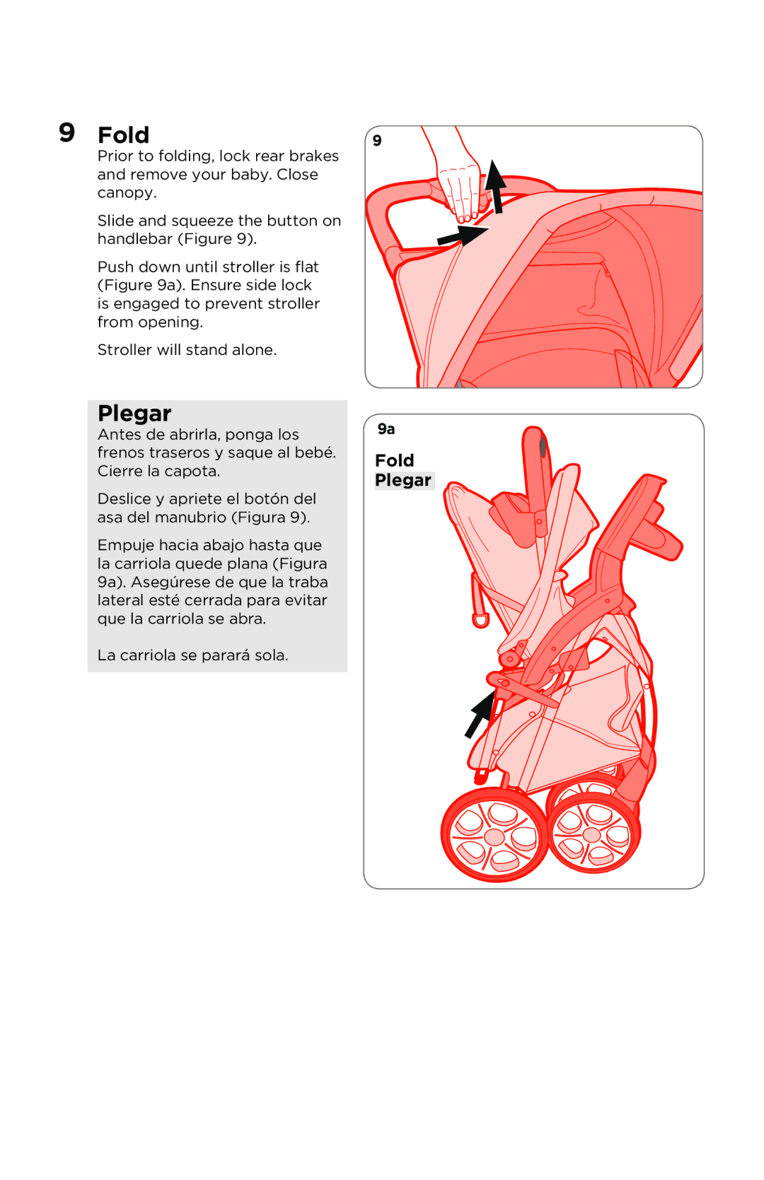 Safety 1st TR266BBJX manual Fold, Plegar 