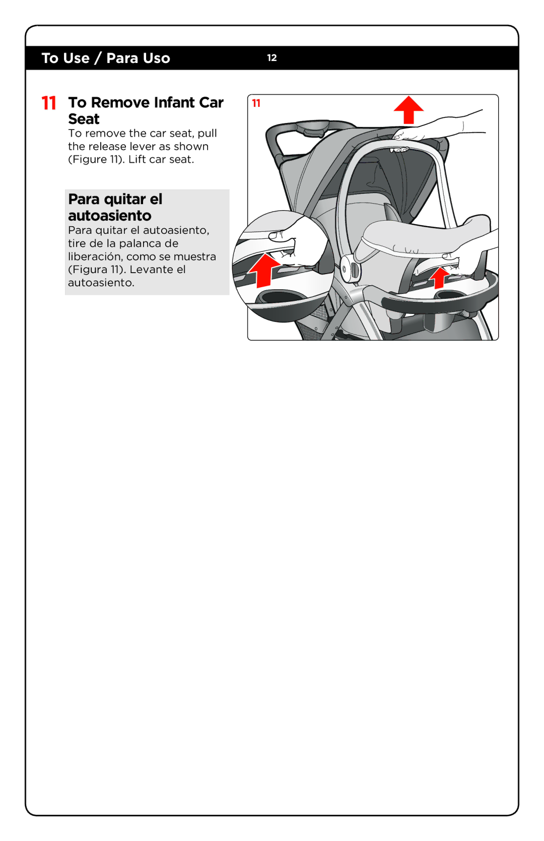 Safety 1st TR266BBJX manual To Remove Infant Car 