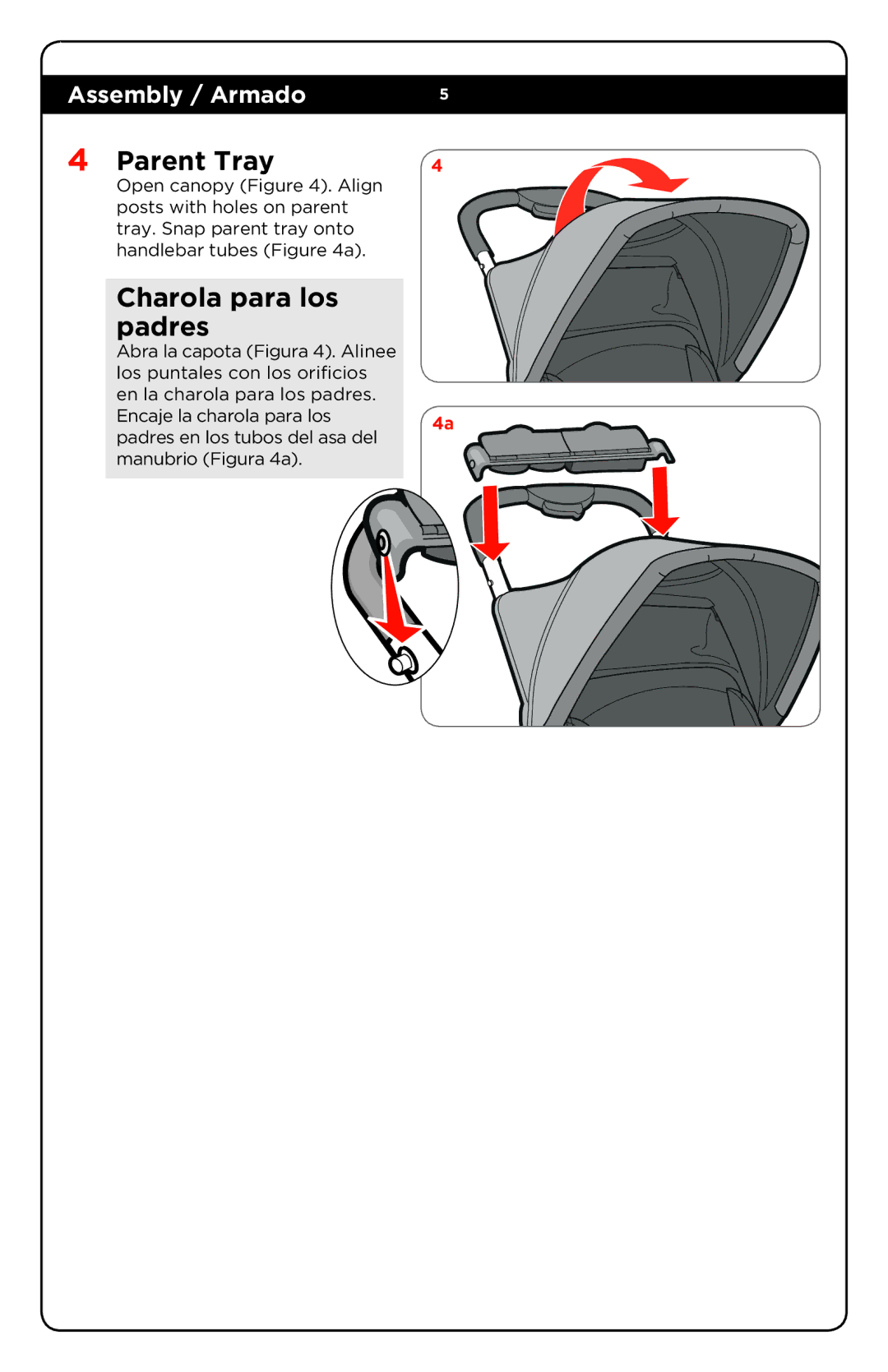 Safety 1st TR266BBJX manual Parent Tray, Charola para los padres 