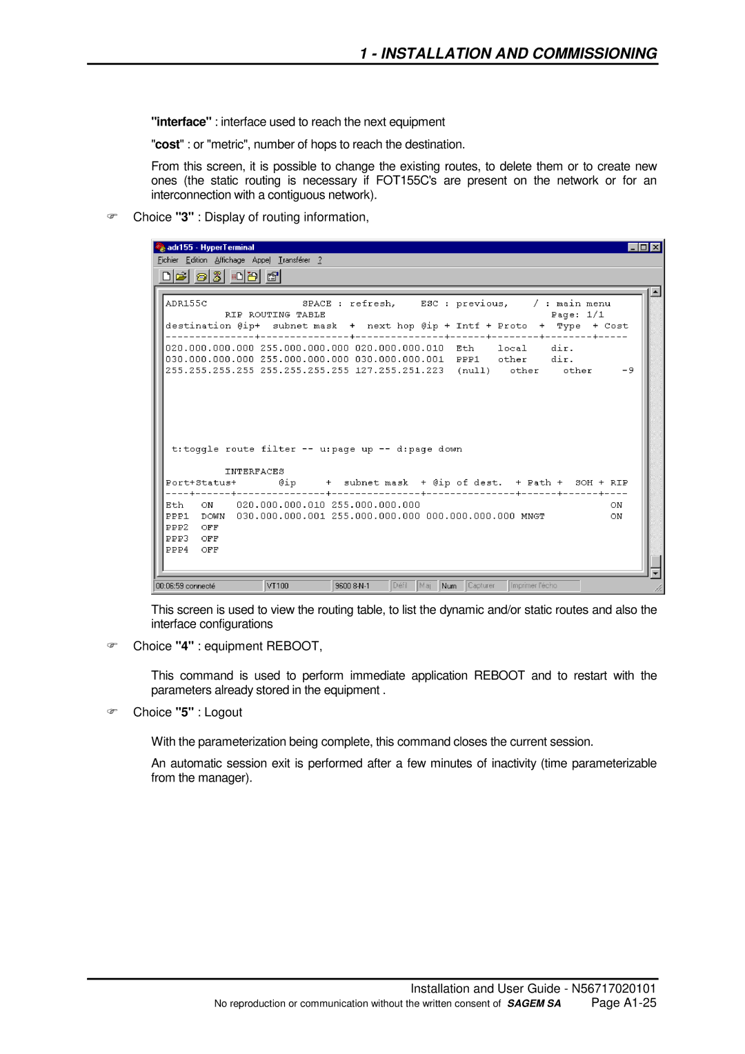 Sagem ADR 155C manual 