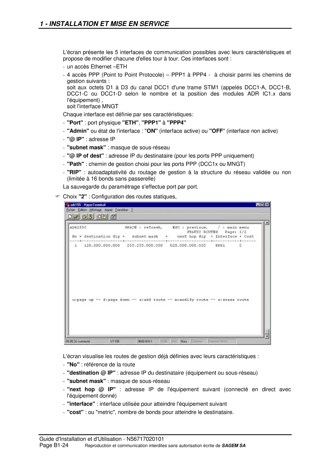 Sagem ADR 155C manual Port port physique ETH, PPP1 à PPP4 