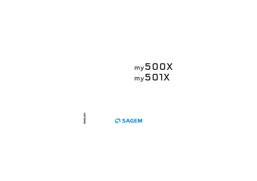 Sagem my501x, my500x manual English 