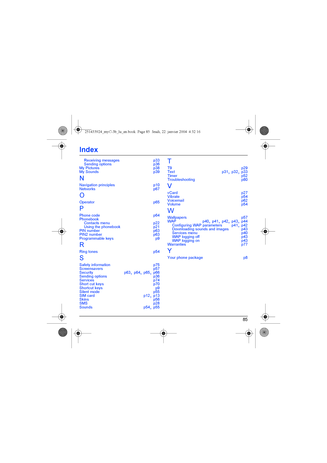 Sagem myC-3b manual Wap 