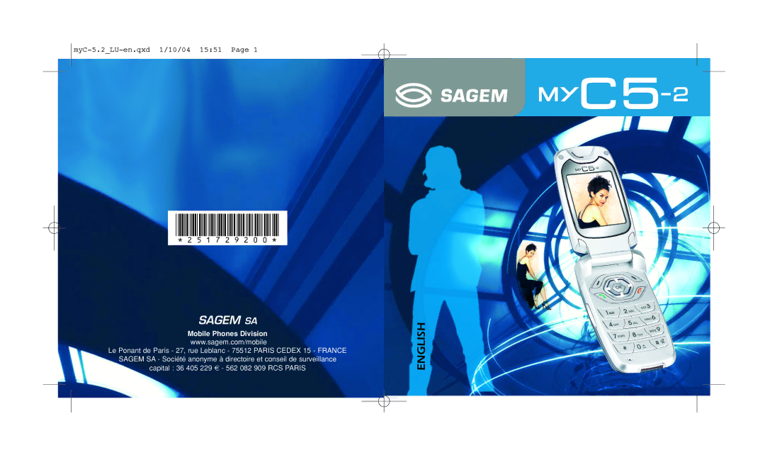 Sagem myC5-2 manual 251729200 