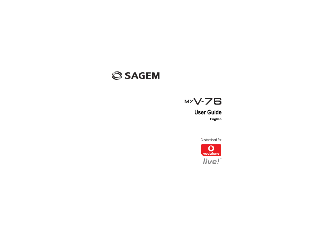 Sagem MYV-76 manual User Guide 