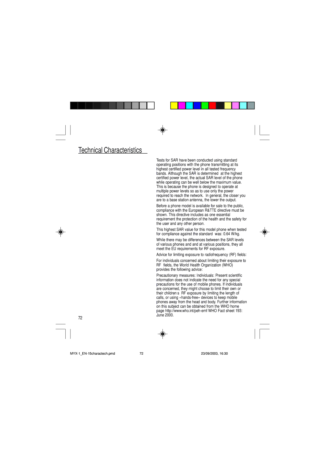 Sagem myX-1 manual Advice for limiting exposure to radiofrequency RF fields 