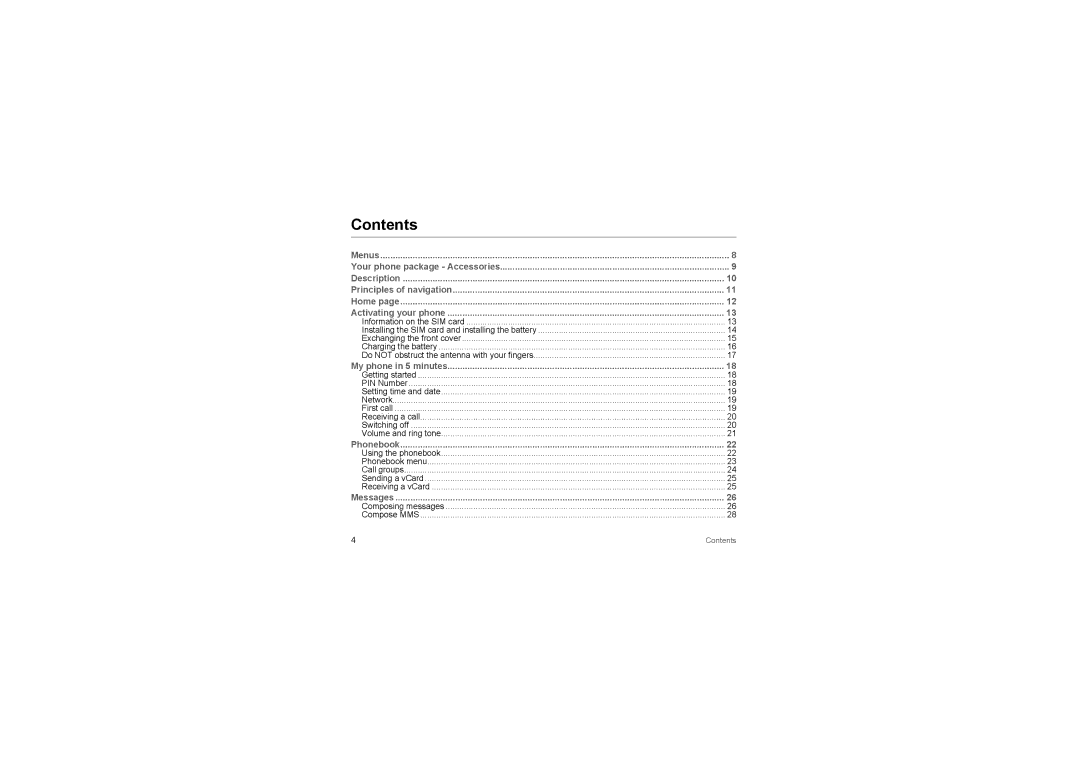 Sagem MyX2-2m manual Contents 