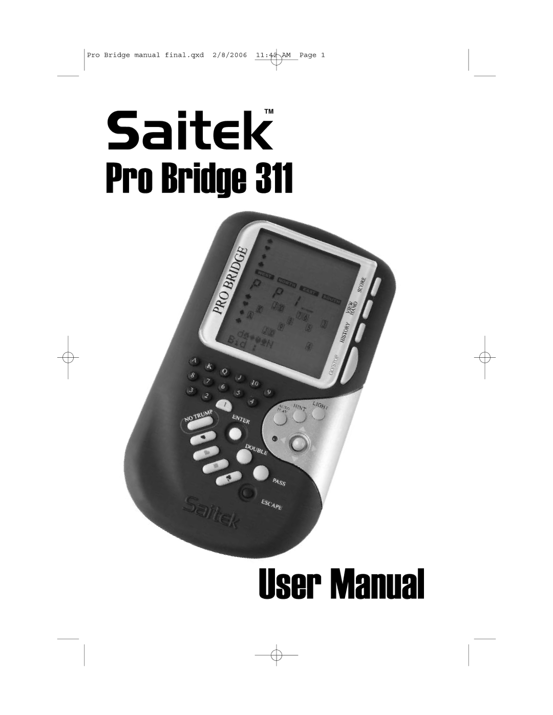 Saitek 311 user manual SaitekTM 