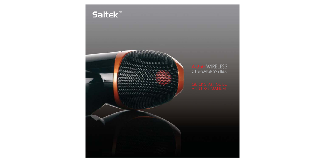 Saitek quick start Saitek, A-250 WIRELESS, Speaker System 