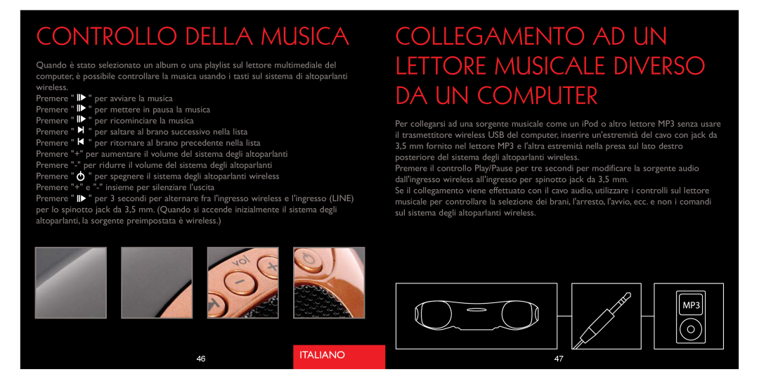 Saitek A-250 quick start Controllo Della Musica, Italiano 