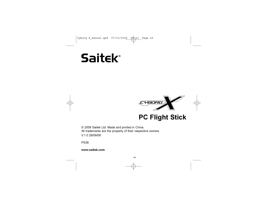 Saitek CCB4330200B2041 user manual Saitek 