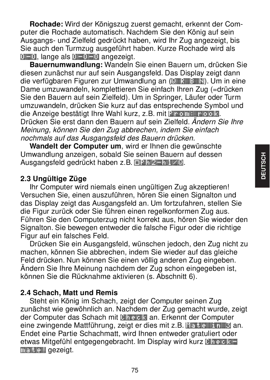 Saitek chess manual Ungültige Züge, Schach, Matt und Remis 