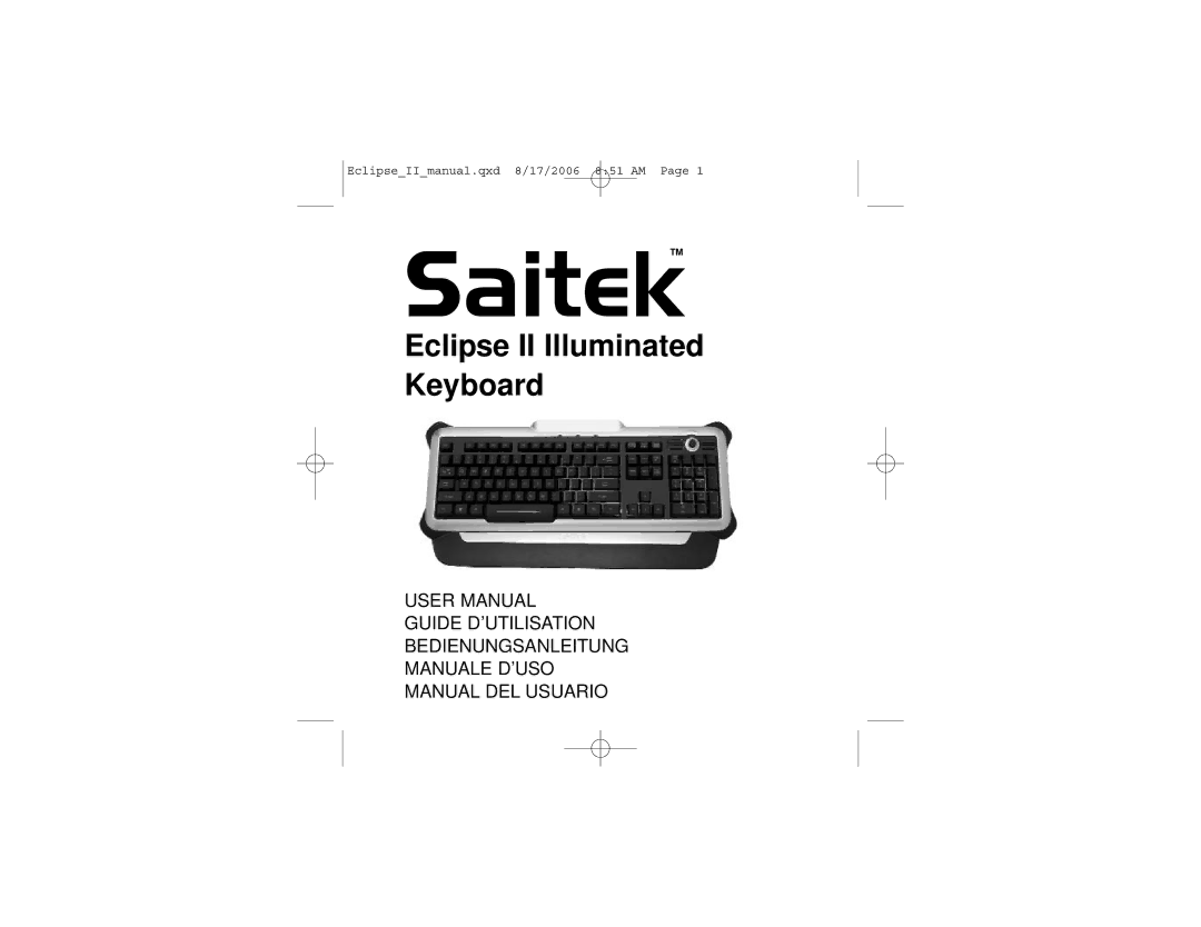 Saitek Eclipse II user manual SaitekTM 