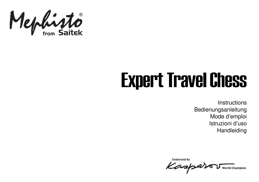 Saitek Expert Travel Chess manual 