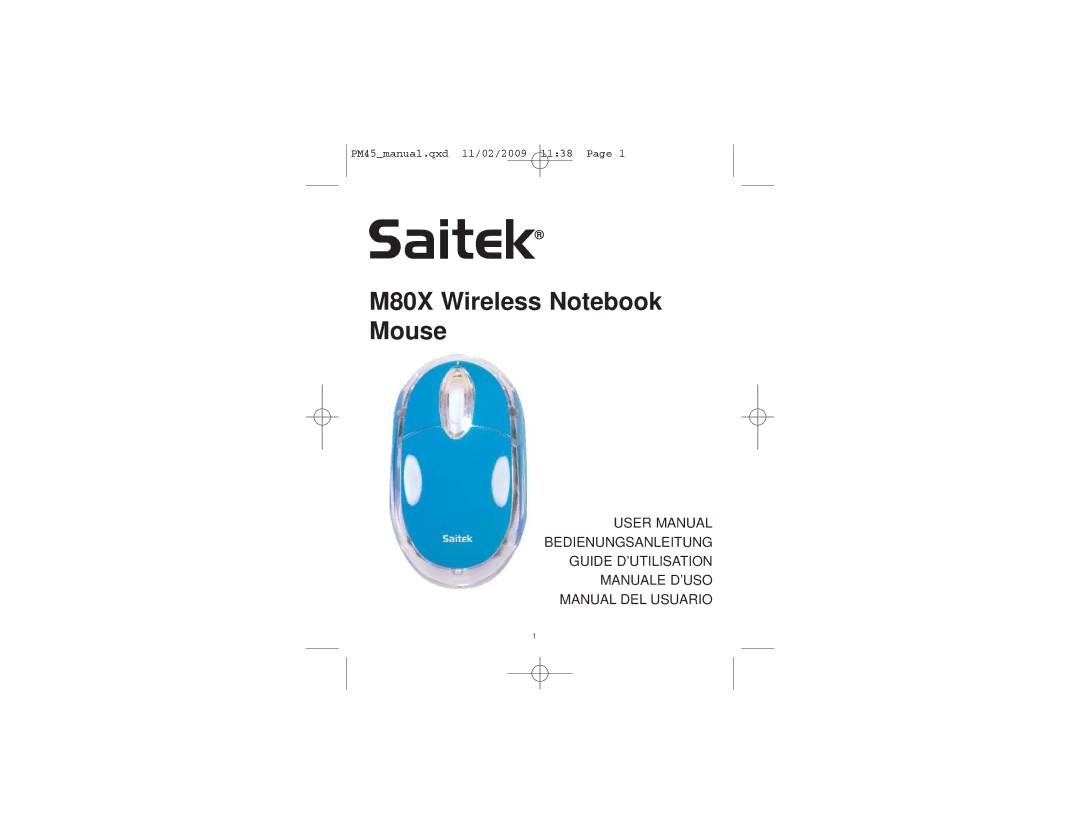 Saitek M80X user manual Saitek 