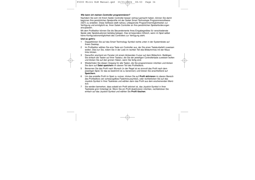 Saitek P3000 user manual Wie kann ich meinen Controller programmieren?, Und so gehts 