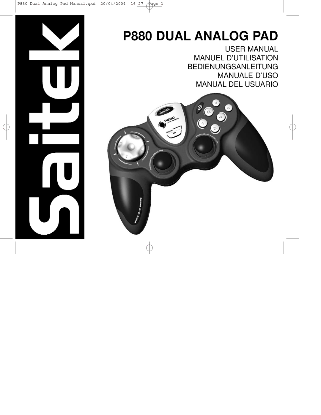 Saitek user manual P880 Dual Analog PAD 