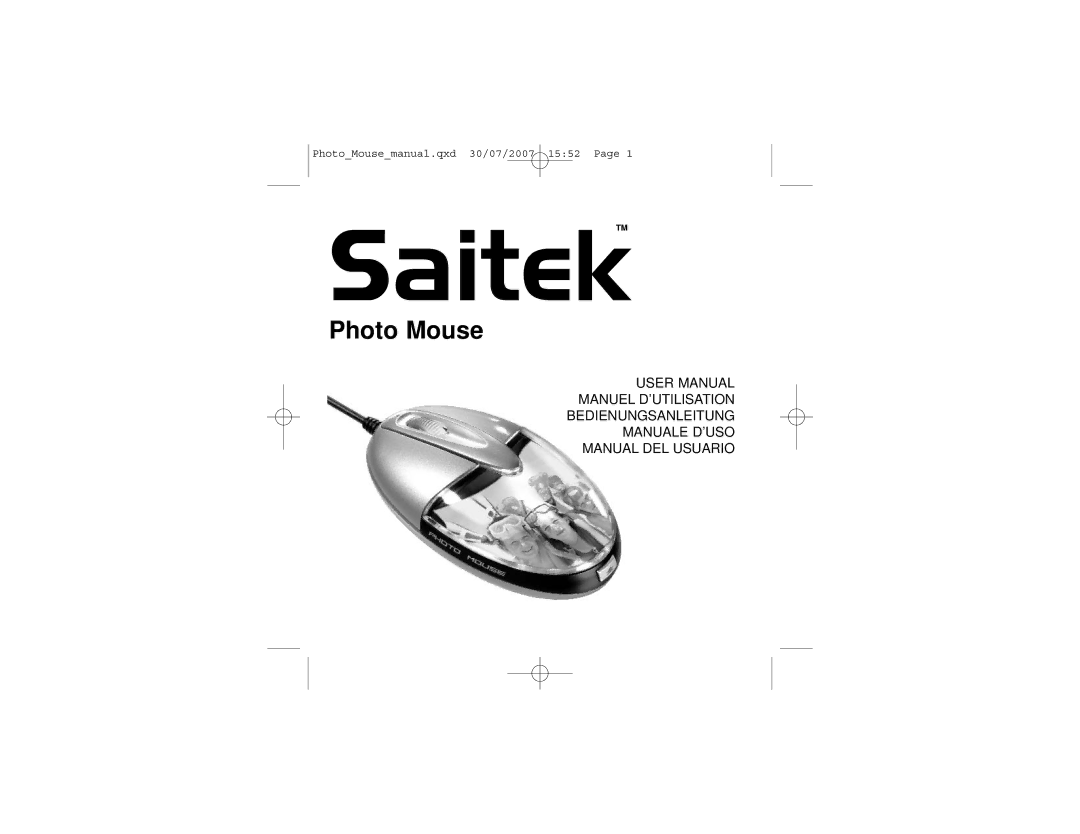 Saitek Photo Mouse user manual SaitekTM 