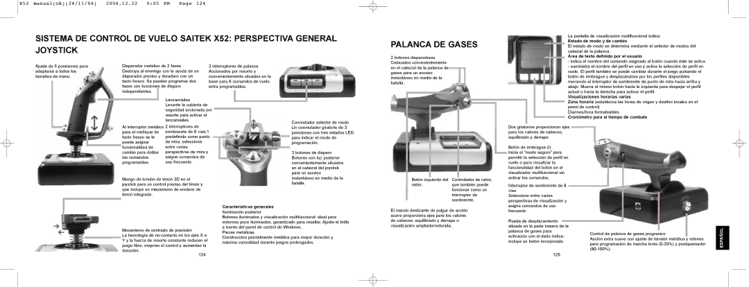 Saitek X52 manual Joystick, Çrea de texto definido por el usuario 