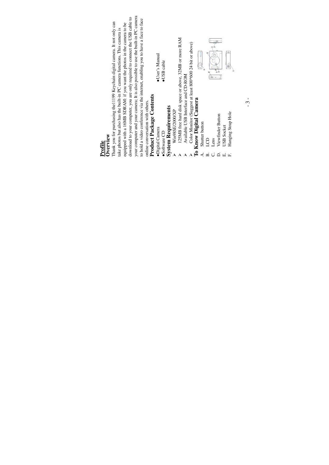 Sakar 11199 owner manual Profile Overview, Product Package Contents, System Requirements, To Know Digital Camera 