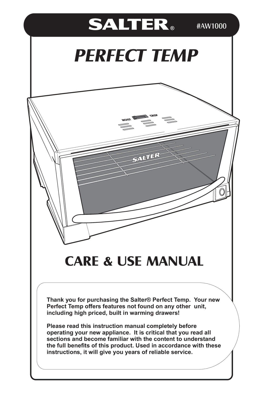 Salter Housewares AW1000 instruction manual Perfect Temp 