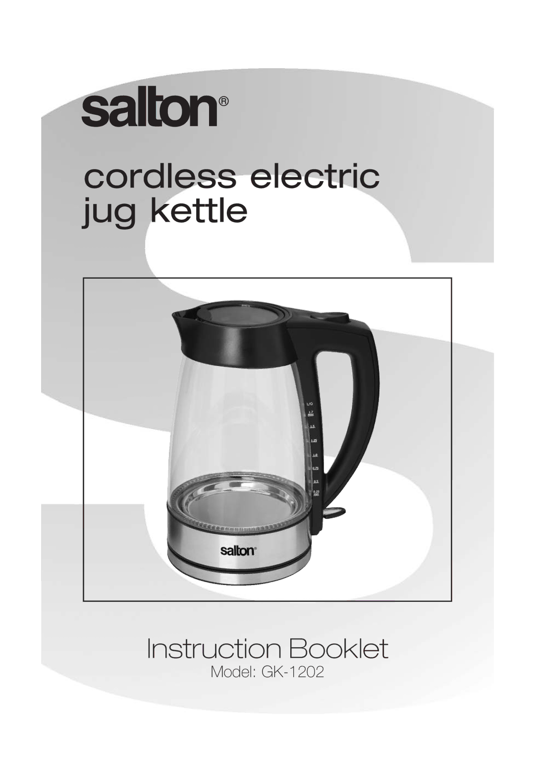 Salton GK-1202 manual Cordless electric jug kettle 