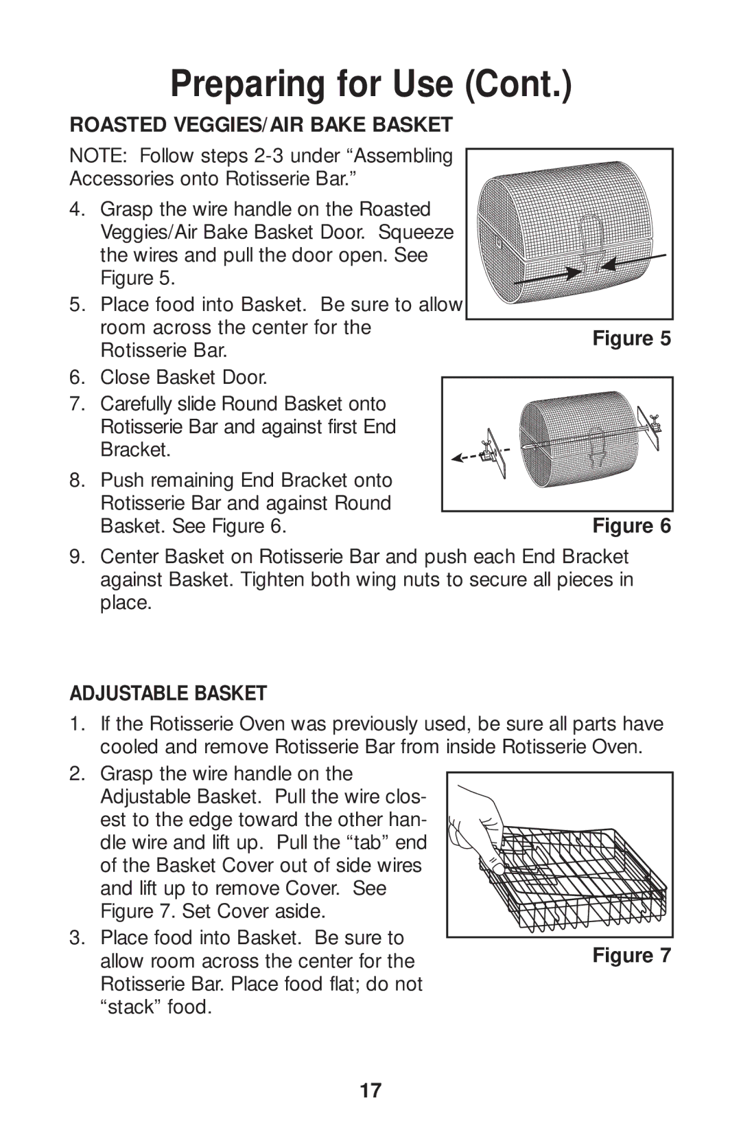 Salton GR80B owner manual Roasted VEGGIES/AIR Bake Basket 